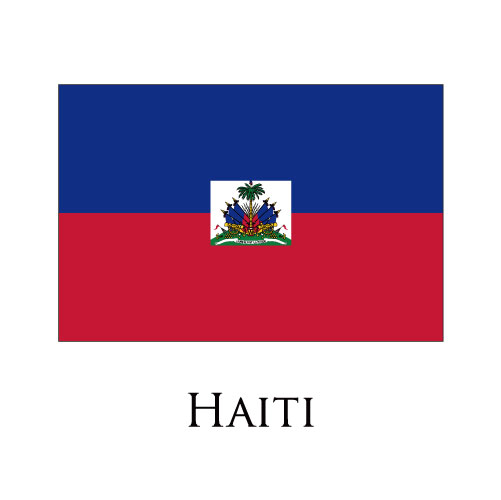 Haiti flag logo vinyl decal